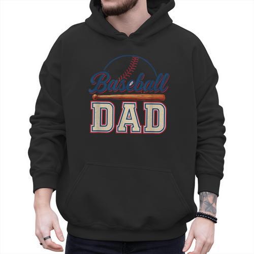 Baseball Dad Vintage Sports For Proud Fathers Men Hoodie - Sportilla
