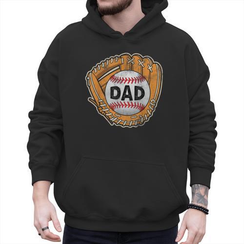 Baseball Glove Father's Day Baseball Dad Men Hoodie - Sportilla