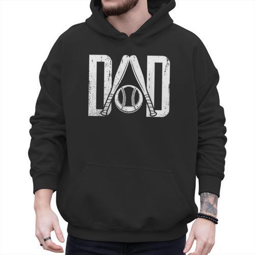 Best Baseball Dad Ever Vintage Clothing Baseball Father Day Men Hoodie - Sportilla