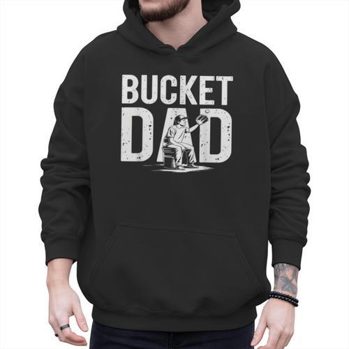 Bucket Dad Softball Dad Baseball Dad Coach Bucket Men Hoodie - Sportilla