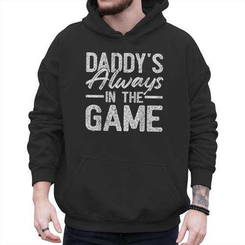 Dad Baseball Men Baseball Daddy's Always In The Game Men Hoodie - Sportilla