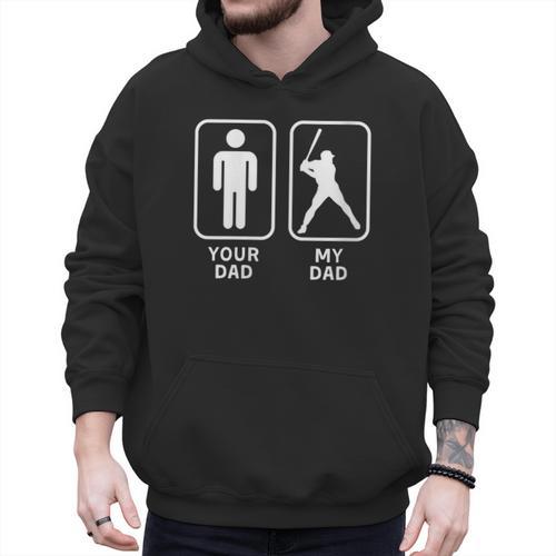 Your Dad My Dad Is Cooler Baseball Dad Men Hoodie - Sportilla