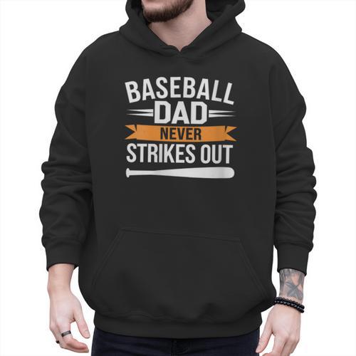 Father Fathers Day Baseball Lovers Baseball Dad Homerun Men Hoodie - Sportilla
