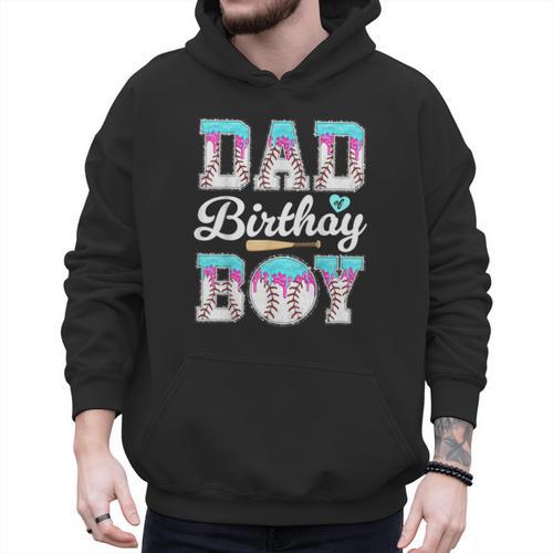 Ice Cream Baseball Dad Birthday Boy Drip Bat Sweet Baseball Men Hoodie - Sportilla