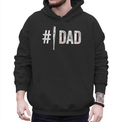 Number One Baseball Dad For Father's Day Daddy Coach Men Hoodie - Sportilla