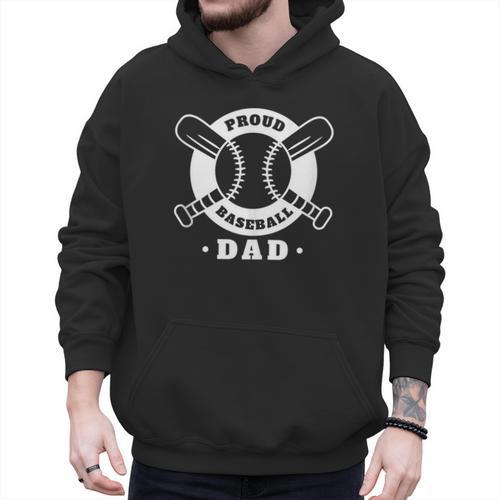 Proud Baseball Dad Baseball Dad Men Hoodie - Sportilla