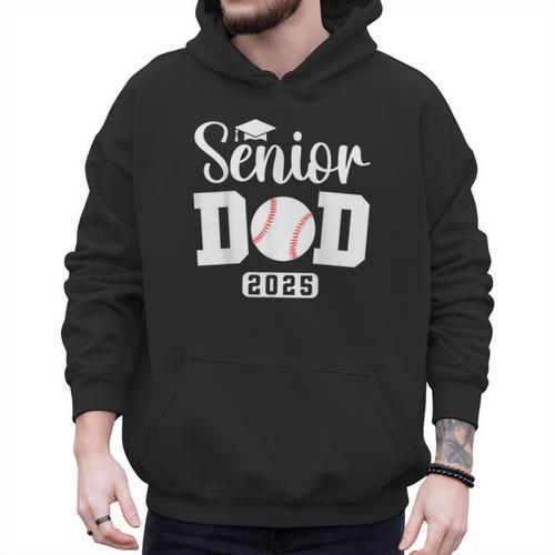 Senior Baseball Dad Class Of 2025 Senior Dad Graduation 2025 Men Hoodie - Sportilla