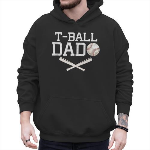 T-Ball Dad For Father's Day Baseball Daddy Teeball Dad Men Hoodie - Sportilla