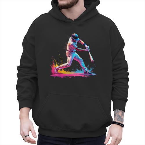 Tie Dye Baseball Dad Fathers Day Men Hoodie - Sportilla