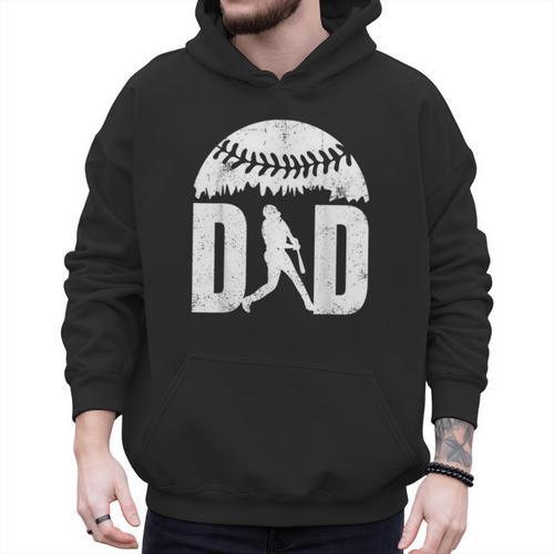 Vintage Baseball Dad Clothing Daddy Father's Day Men Hoodie - Sportilla