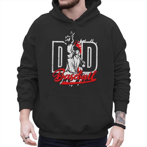 Vintage Baseball Dad Daddy Father's Day Clothing Men Hoodie - Sportilla