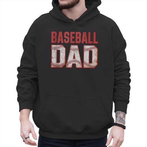 Vintage Baseball Dad Father Tee Player Fan Baseball Ball Men Hoodie - Sportilla