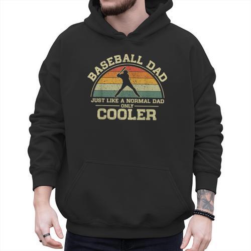 Vintage Baseball Dad Just Like A Normal Dad Only Cooler Men Hoodie - Sportilla
