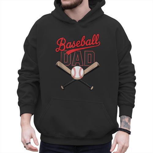 Vintage Baseball Dad Matching Family Father's Day Humor Dad Men Hoodie - Sportilla