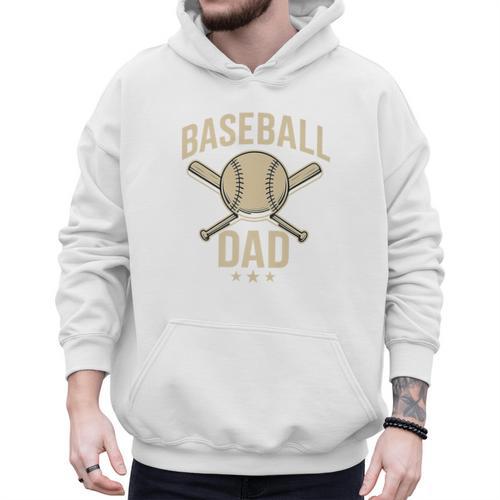 Baseball Dad Crossed Bats Cool Sports Fan Vintage Premium Men Hoodie - Sportilla