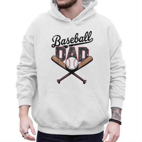 Baseball Dad Father's Day Vintage Baseball Players Men Hoodie - Sportilla