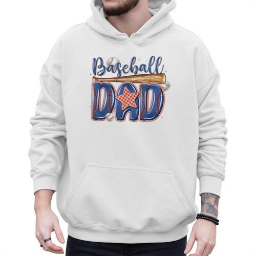 Baseball Dad Game Day Fathers Day Men Hoodie - Sportilla