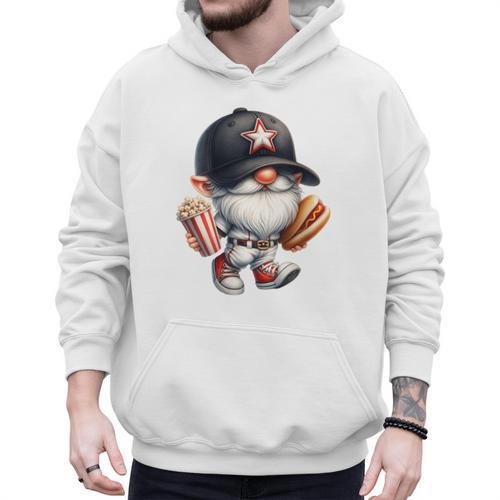 Baseball Dad Gnome Grandpa For Men Baseball Hot Dog Men Hoodie - Sportilla