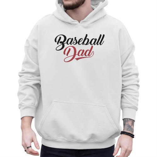 Baseball Dad Script Raglan Baseball Tee Men Hoodie - Sportilla