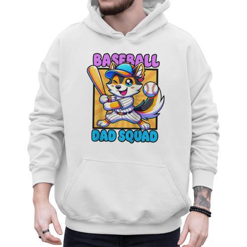 Baseball Dad Squad Fox On The Bat Raglan Baseball Tee Men Hoodie - Sportilla