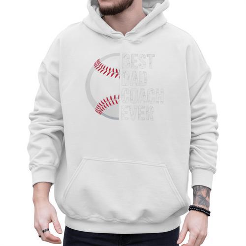 Best Baseball Dad Coach Ever Retro Father Baseball Coach Dad Premium Men Hoodie - Sportilla