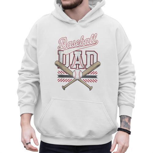 Best Baseball Dad Ever Vintage Baseball Daddy Father's Day Men Hoodie - Sportilla