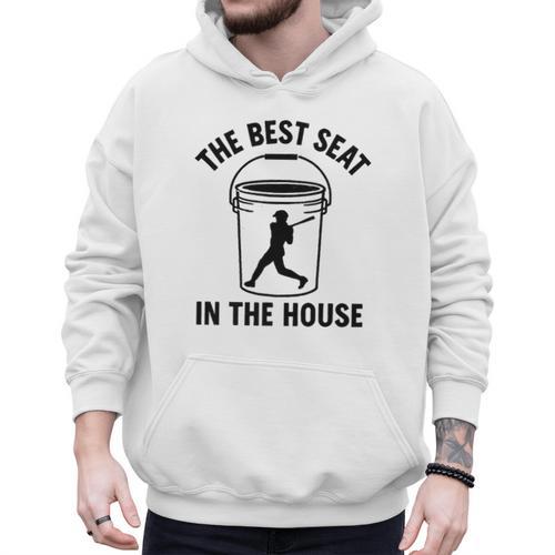 The Best Seat In The House Bucket Dad Baseball Dad Premium Men Hoodie - Sportilla
