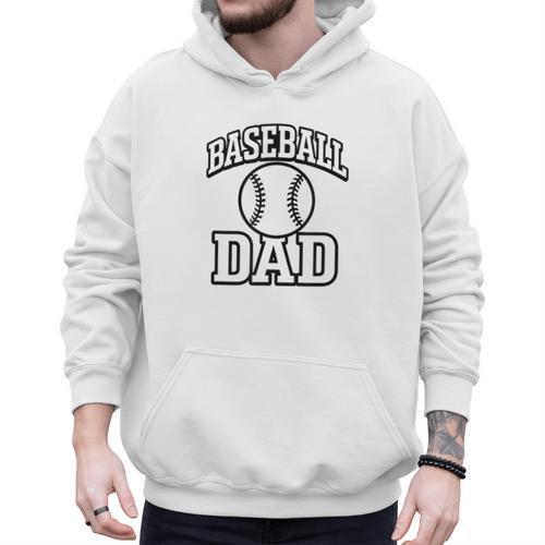 Minimalist Baseball Dad Men Hoodie - Sportilla