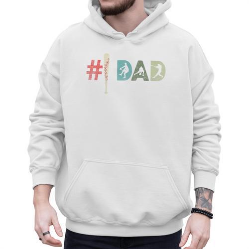 Number One Baseball Dad Father's Day Baseball Player Dad Premium Men Hoodie - Sportilla