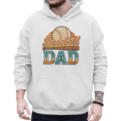 Retro Vintage Baseball Dad Summer Sports Lover Fathers Day Men Hoodie - Sportilla