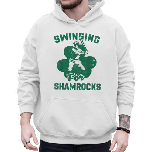 Shamrock Baseball Dad St Patricks Irish Ireland St Paddys Men Hoodie - Sportilla