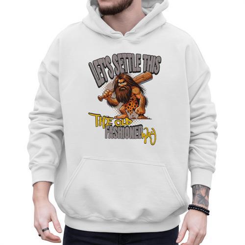 Stoneage Caveman Neolithic History Baseball Dad Father Premium Men Hoodie - Sportilla