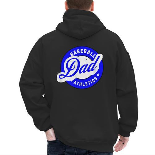 Baseball Dad Athletics For The Dad Who Loves Baseball Games Men's Hoodie Back Print - Sportilla