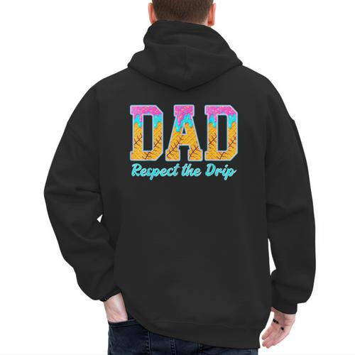 Baseball Dad Drip Men's Hoodie Back Print - Sportilla