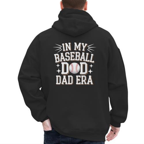 In My Baseball Dad ERA For Baseball Lovers Men's Hoodie Back Print - Sportilla