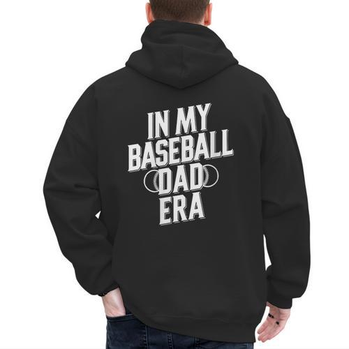 In My Baseball Dad Era Men's Hoodie Back Print - Sportilla