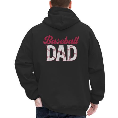 Baseball Dad For Father's Day Dad Daddy Baseball Lover Men's Hoodie Back Print - Sportilla