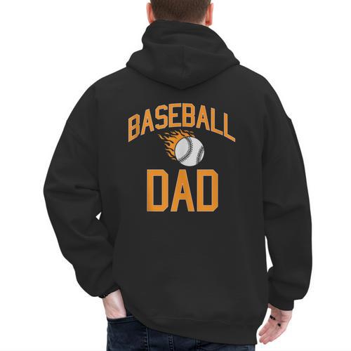 Baseball Dad Men Men's Hoodie Back Print - Sportilla