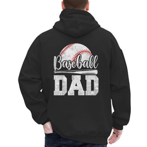Baseball Dad Baseball Player Game Day Father's Day Men's Hoodie Back Print - Sportilla