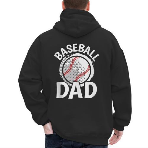 Baseball Dad Baseball Player Men Men's Hoodie Back Print - Sportilla