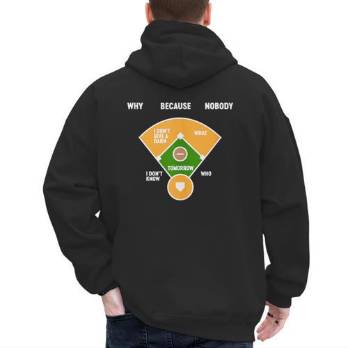 Baseball Father's Day Joke Vintage Baseball Dad Men's Hoodie Back Print - Sportilla