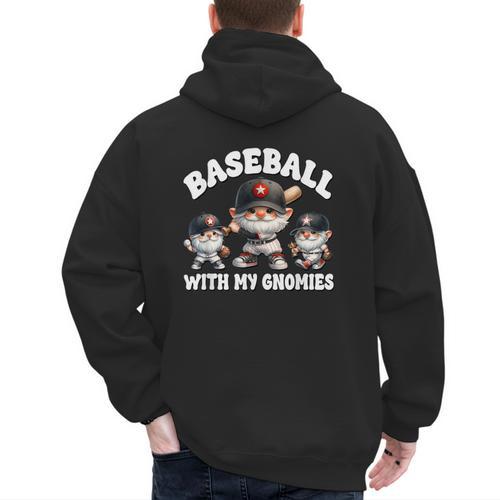 Baseball Gnome Grandpa With Sayings For Baseball Dad Coach Men's Hoodie Back Print - Sportilla