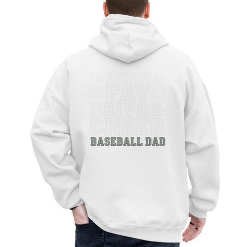 Baseball Dad Saying Quote Humor For Men Father Daddy Premium Tri-Blend Men's Hoodie Back Print - Sportilla