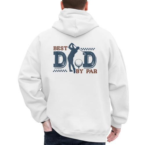 Best Dad By PAR Baseball Dad Men's Hoodie Back Print - Sportilla