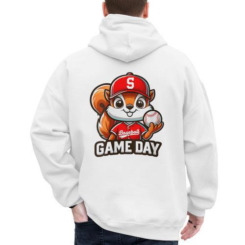 Game Day Baseball Dad Baseball Mam Father's Day Men's Hoodie Back Print - Sportilla