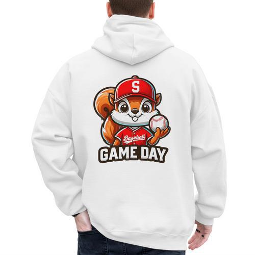 Game Day Baseball Dad Baseball Mam Father's Day Premium Men's Hoodie Back Print - Sportilla