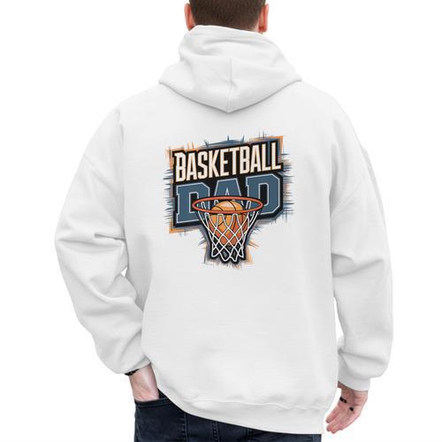 Proud Baseball Dad Game Day Sports-Loving Coach Fathers Premium Men's Hoodie Back Print - Sportilla
