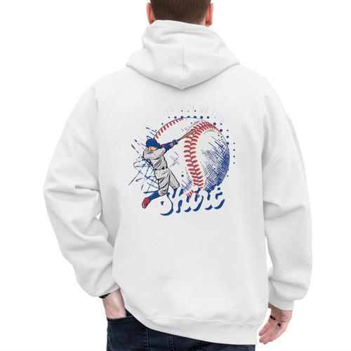 Vintage Baseball Dad Tee My Favorite Daughter Gave Me This Premium Men's Hoodie Back Print - Sportilla
