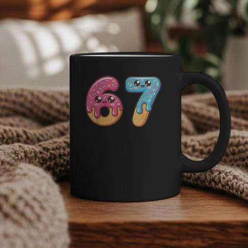67 Shirt Baseball Life Style 101 Apparel Youth Drip Meme 6 7 Graphic Print Coffee Mug - Sportilla