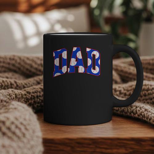 Baseball Dad Bold Varsity Style Letters Sport Themed Graphic Print Coffee Mug - Sportilla